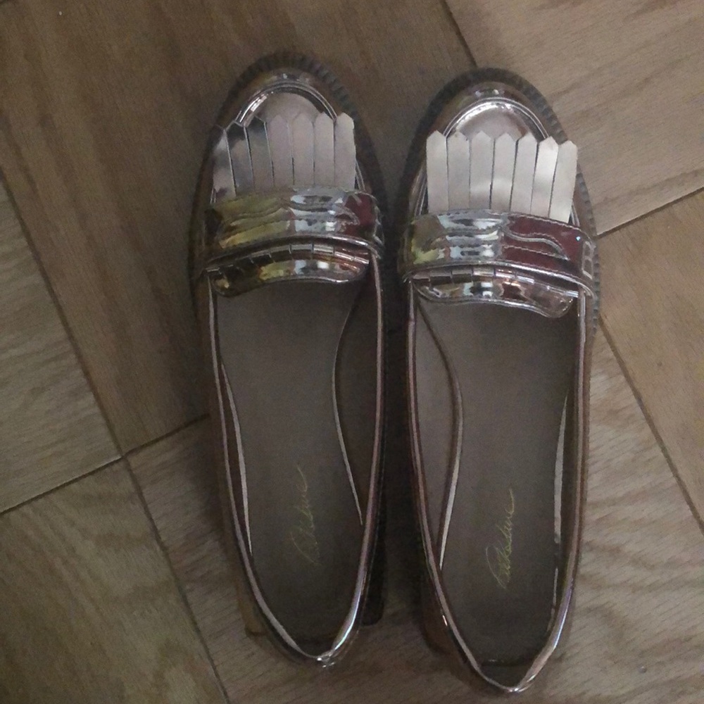 Cute rose gold loafers